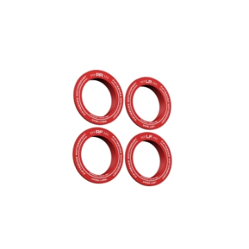 Picture of fifteen52 Holeshot RSR Center Ring - Corner Designation Set of Four - Red