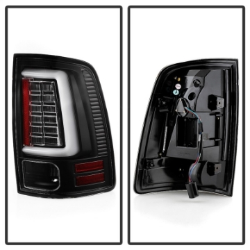 Picture of Spyder Dodge Ram 2013-2014 Light Bar LED Tail Lights - All Black ALT-YD-DRAM13V2-LED-BKV2