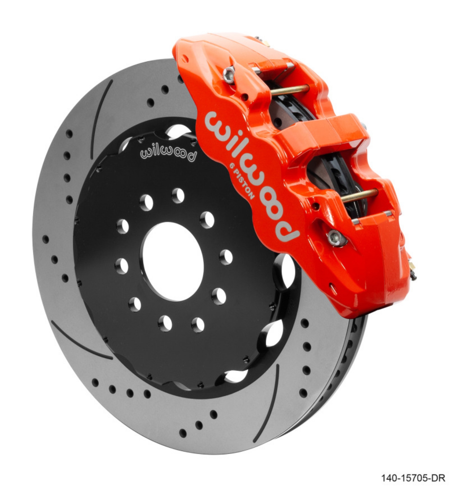 Picture of Wilwood AERO6 Front Big Brake Kit 14-00in Drilled Red Rotor - 97-13 Chevrolet Corvette C5-C6-Z06