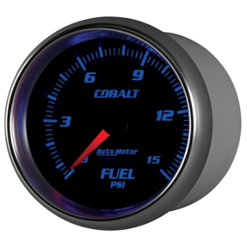 Picture of Autometer Cobalt 2-5-8in Mechanical Fuel Pressure Gauge 0-15 PSI
