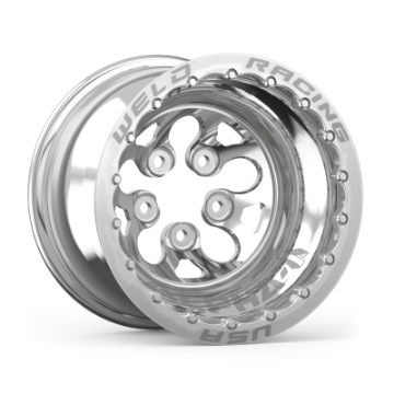 Picture of Weld Alpha-1 15x13 - 5x4-5 BP - 3in- BS Polished Wheel - Polished Double Beadlock MT