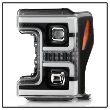 Picture of Spyder Ford F-250-F-350-F450 Super Duty 17-18 Projector Headlights Black PRO-YD-FS17-SBSEQ-BK