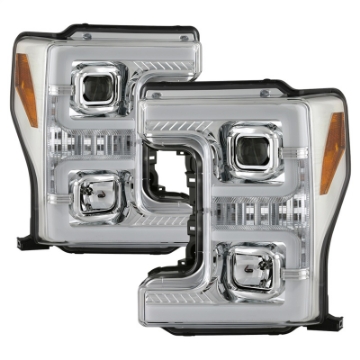 Picture of Spyder Ford F-250-F-350-F450 Super Duty 17-18 Projector Headlights Chrome PRO-YD-FS17-SBSEQ-C