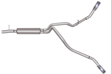 Picture of Gibson 05-06 Ford F-250 Super Duty XL 6-8L 2-5in Cat-Back Dual Extreme Exhaust - Aluminized