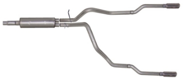 Picture of Gibson 98-01 Dodge Ram 1500 Sport 3-9L 2-5in Cat-Back Dual Split Exhaust - Stainless
