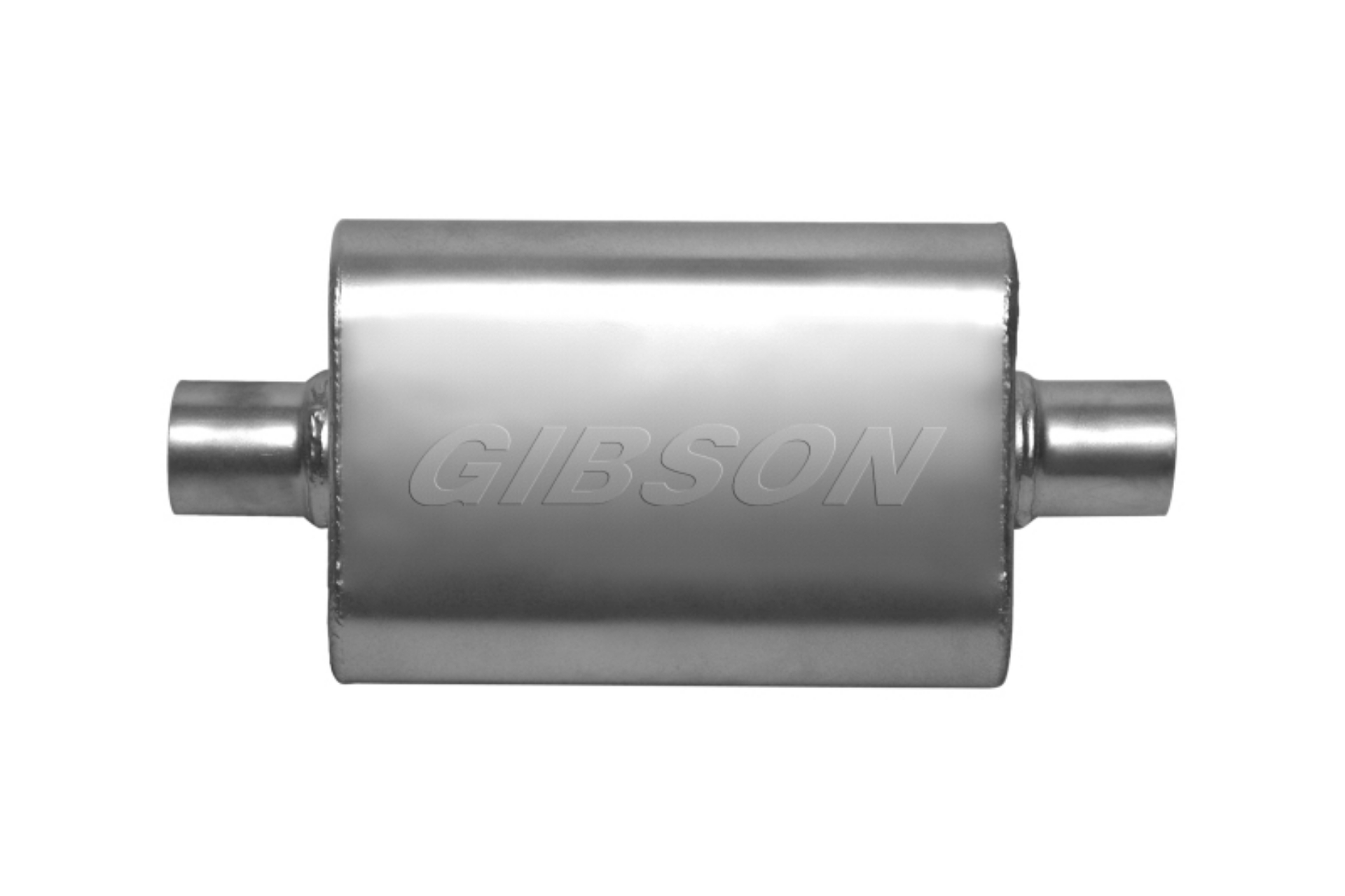 Picture of Gibson CFT Superflow Center-Center Oval Muffler - 4x9x13in-2-5in Inlet-2-5in Outlet - Stainless