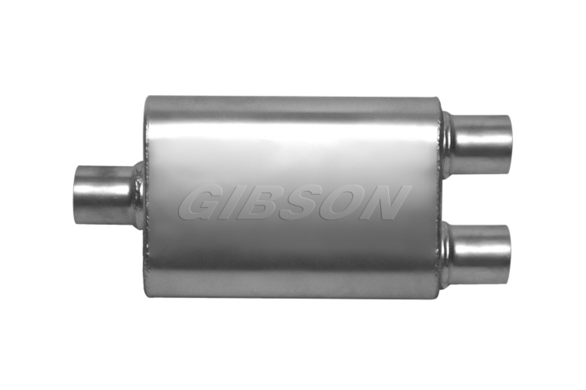 Picture of Gibson CFT Superflow Center-Dual Oval Muffler - 4x9x13in-2-25in Inlet-2-25in Outlet - Stainless