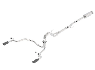 Picture of Borla 15-16 Ford F150 3-5L EcoBoost Ext- Cab Black Chrome CB Exhaust ATAK Single Split Rear Exit