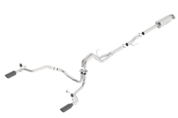 Picture of Borla 15-16 Ford F150 3-5L EcoBoost Ext- Cab Black Chrome CB Exhaust ATAK Single Split Rear Exit