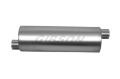 Picture of Gibson SFT Superflow Offset-Offset Round Muffler - 6x24in-2-25in Inlet-2-25in Outlet - Stainless