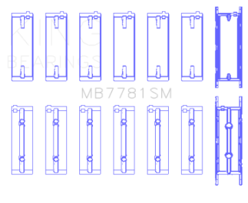 Picture of King Engine Bearings BMW N57 D30 A-B-C-N57N-N57S Main Bearing Set - Size +0-25mm