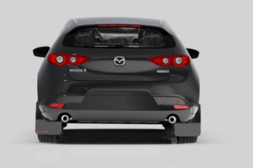 Picture of Rally Armor 19-26 Mazda3 Hatchback Black UR Mud Flap w-White Logo