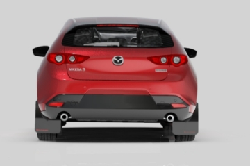 Picture of Rally Armor 19-26 Mazda3 Hatchback Red UR Mud Flap w-White Logo