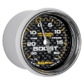 Picture of Autometer Marine Carbon Fiber 2-1-16in 30INHG-20PSI Mechanical Vacuum-Boost Gauge