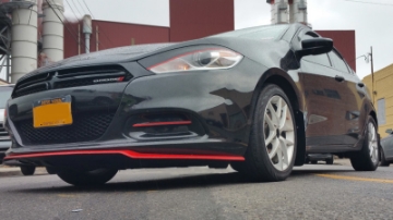 Picture of Rally Armor 13-16 Dodge Dart Black UR Mud Flap w- Grey Logo