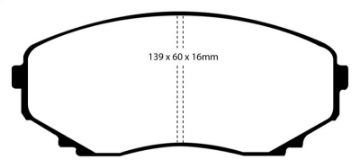 Picture of EBC 00-02 Mazda MPV 2-5 Greenstuff Front Brake Pads
