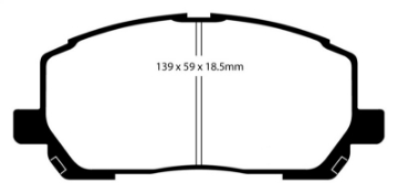 Picture of EBC 00-03 Toyota Highlander 2-4 2WD Greenstuff Front Brake Pads