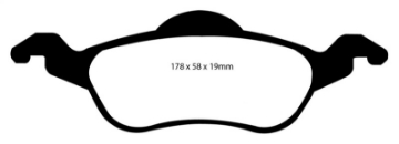 Picture of EBC 00-04 Ford Focus 2-0 Yellowstuff Front Brake Pads