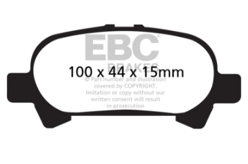 Picture of EBC 00-04 Toyota Avalon 3-0 Redstuff Rear Brake Pads