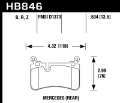Picture of Hawk 08-13 Mercedes C-Class HPS 5-0 Rear Brake Pads