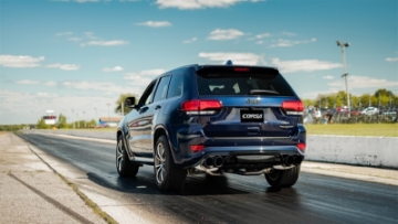 Picture of Corsa 2018-2021 Jeep Grand Cherokee TrackHawk 6-2L Xtreme Cat-Back Dual Rear Exit w-4-5in Black Tips