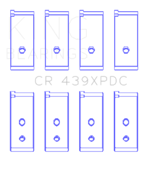 Picture of King Engine Bearings Honda 4 B18A1-B18B1 Connecting Rod Bearing Set - Size STD