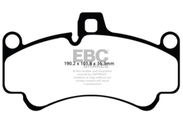Picture of EBC 01-03 Porsche 911 996 Cast Iron Rotor only 3-6 Twin Turbo GT2 Yellowstuff Front Brake Pads
