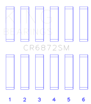 Picture of King Engine Bearings Toyota 1GR-FE Connecting Rod Bearing Set - Size STD