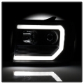 Picture of Spyder 07-13 GMC Sierra 1500-3500 Ver 2 Proj Headlights - DRL LED - All Blk PRO-YD-GS07V2-LBDRL-BKV2