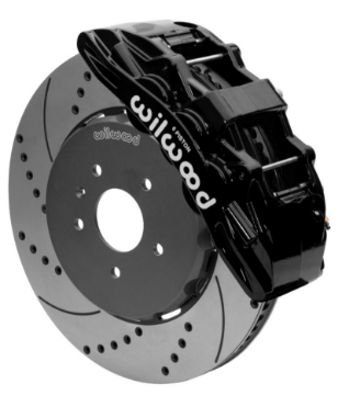 Picture of Wilwood SX6R Front Brake Kit 15in SRP Slotted-Drilled Black w- Lines 14+ Chevy Corvette C7