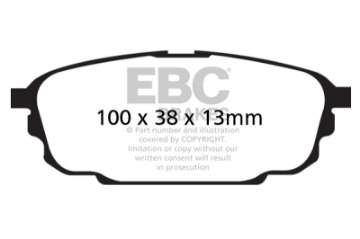 Picture of EBC 01-04 Mazda Protege 2-0 Rear Rotors Yellowstuff Rear Brake Pads