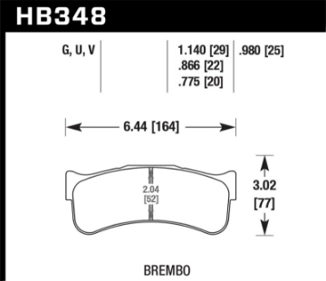 Picture of Hawk Brembo Disc DTC-70 w- 1-140in Thickness Race Brake Pads