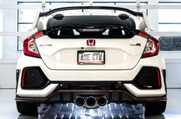 Picture of AWE Tuning 2017+ Honda Civic Type R Touring Edition Exhaust w-Front Pipe & Triple Chrome Silver Tips