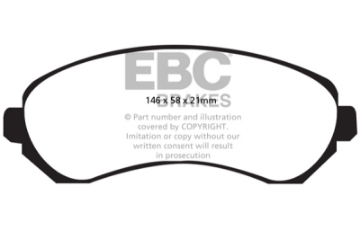 Picture of EBC 01-05 Buick Rendezvous 3-4 2WD Greenstuff Front Brake Pads