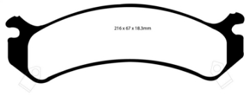 Picture of EBC 01-05 Cadillac Deville 4-6 HD Yellowstuff Front Brake Pads