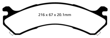 Picture of EBC 01-05 Chevrolet Silverado 3500 2WD Yellowstuff Rear Brake Pads