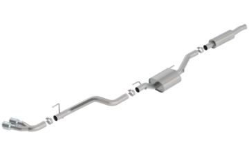 Picture of Borla 2020 Jeep Gladiator JT 3-6L V6 AWD S-Type Dual Side Catback w- Chrome Tips
