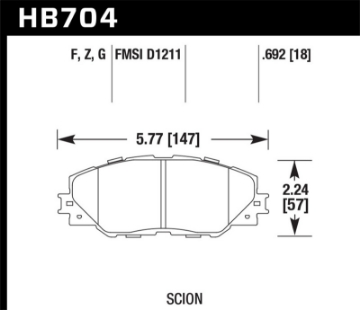 Picture of Hawk 06-16 Toyota RAV4 HPS 5-0 Front Brake Pads