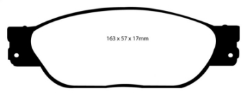 Picture of EBC 01-05 Ford Thunderbird 3-9 Redstuff Front Brake Pads