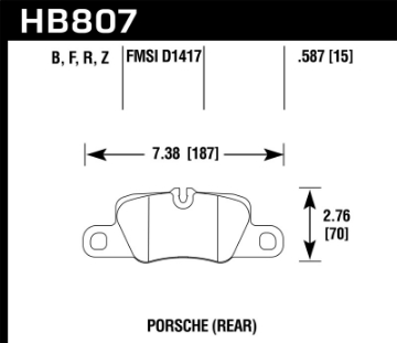 Picture of Hawk 16-17 Porsche Panamera S-GTS HP+ Street Rear Brake Pad