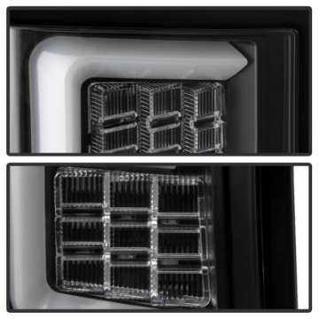 Picture of Spyder 07-10 Jeep Grand Cherokee Light Bar LED Tail Lights - Black ALT-YD-JGC07V2-LB-BK