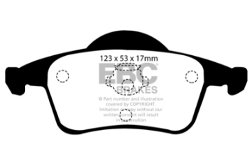 Picture of EBC 01-05 Volvo S60 2-3 Turbo T5 Redstuff Rear Brake Pads