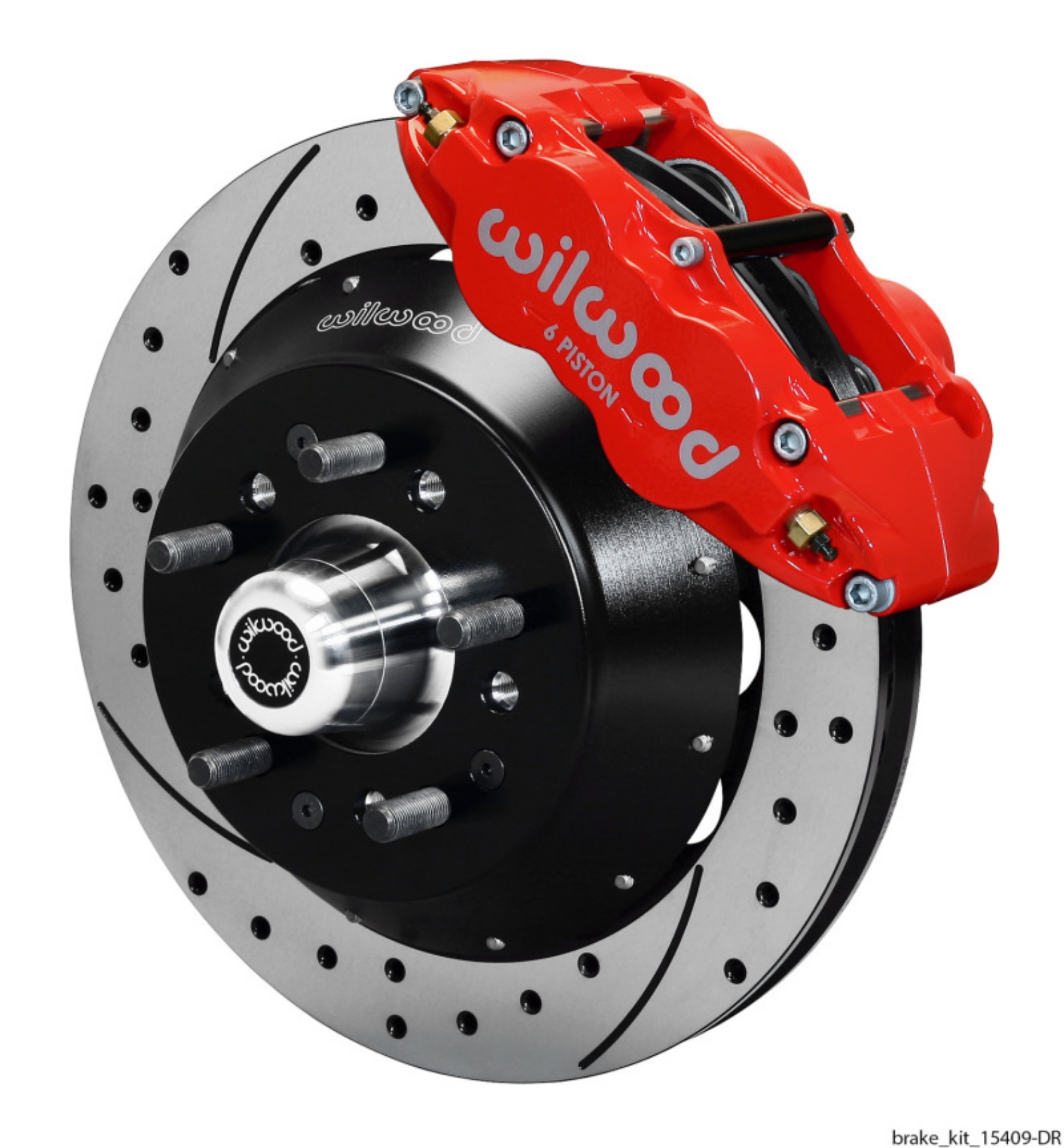 Picture of Wilwood Narrow Superlite 6R Dust Seal Front Hub Kit 14-00in Drill Red 67-69 Camaro 64-72 Nova