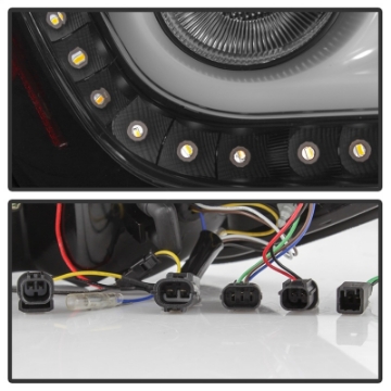 Picture of Spyder 16-19 Honda Civic 4 Door Light Bar LED Tail Lights - Black - ALT-YD-HC164D-LB-BK