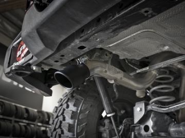 Picture of aFe MACH Force-Xp Axle-Back Hi-Tuck Exhaust System w-Black Tip 18-19 Jeep Wrangler JL V6 3-6L