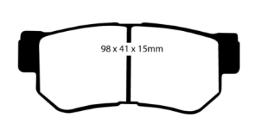 Picture of EBC 01-06 Hyundai Santa Fe 2-4 Greenstuff Rear Brake Pads