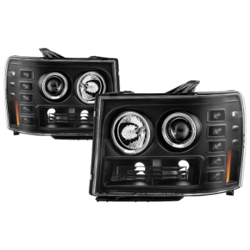 Picture of Spyder GMC Sierra 1500-GMC Sierra Denali 08-13 Projector LED Halo- LED All Blk PRO-YD-GS07-HL-BKV2