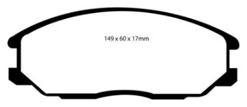 Picture of EBC 01-06 Hyundai Santa Fe 2-4 Yellowstuff Front Brake Pads