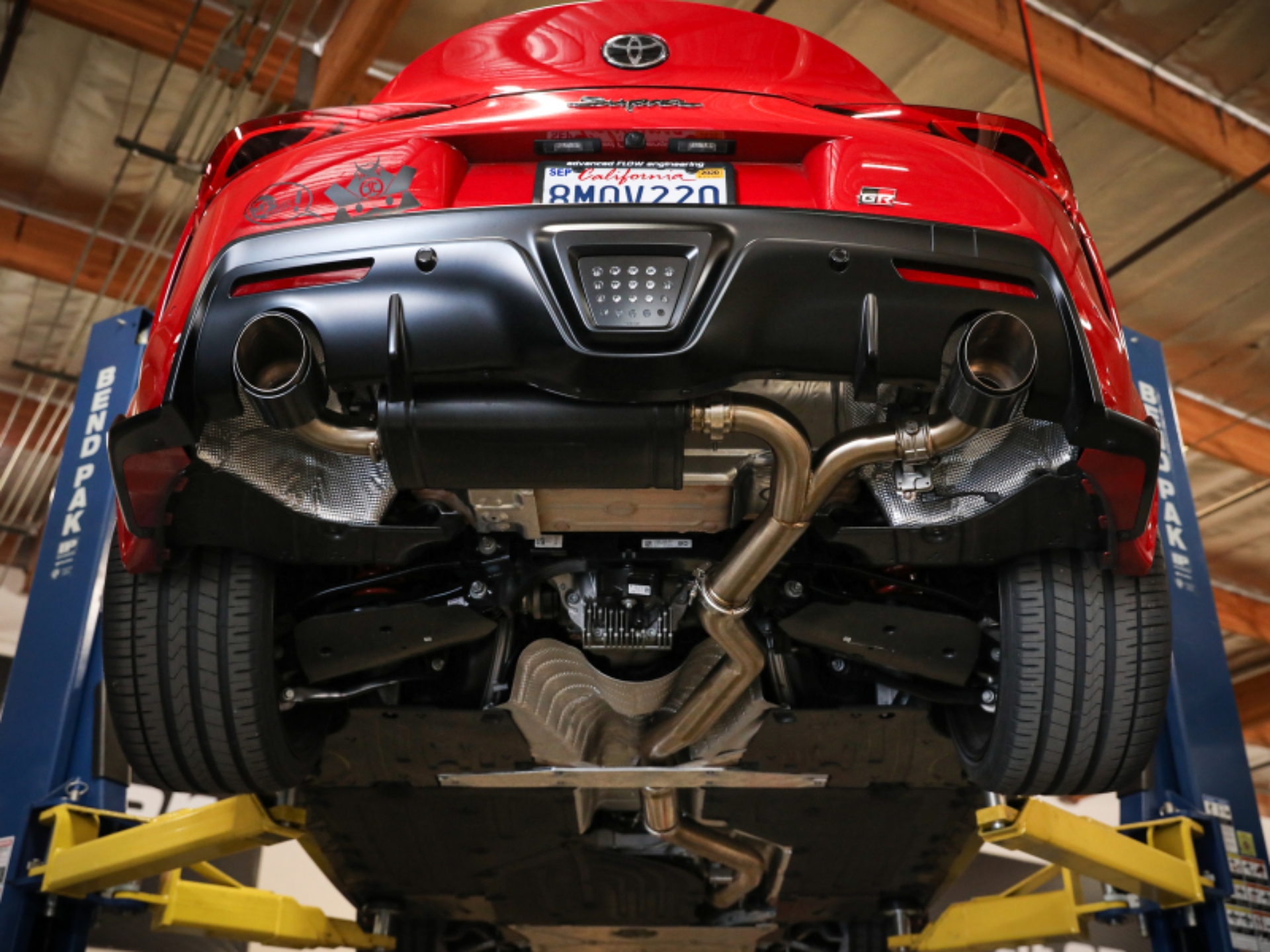 Picture of aFe POWER Takeda 2020 Toyota Supra L6-3-0L t 3in-2-5in 304 SS CB Exhaust Polished Tips