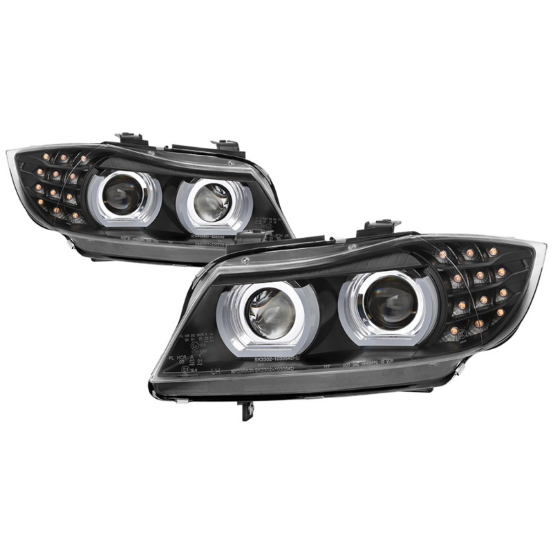 Picture of Spyder 09-12 BMW E90 3-Series 4DR HID w- AFS Only - LED Turn - Black - PRO-YD-BMWE9009-AFSHID-BK